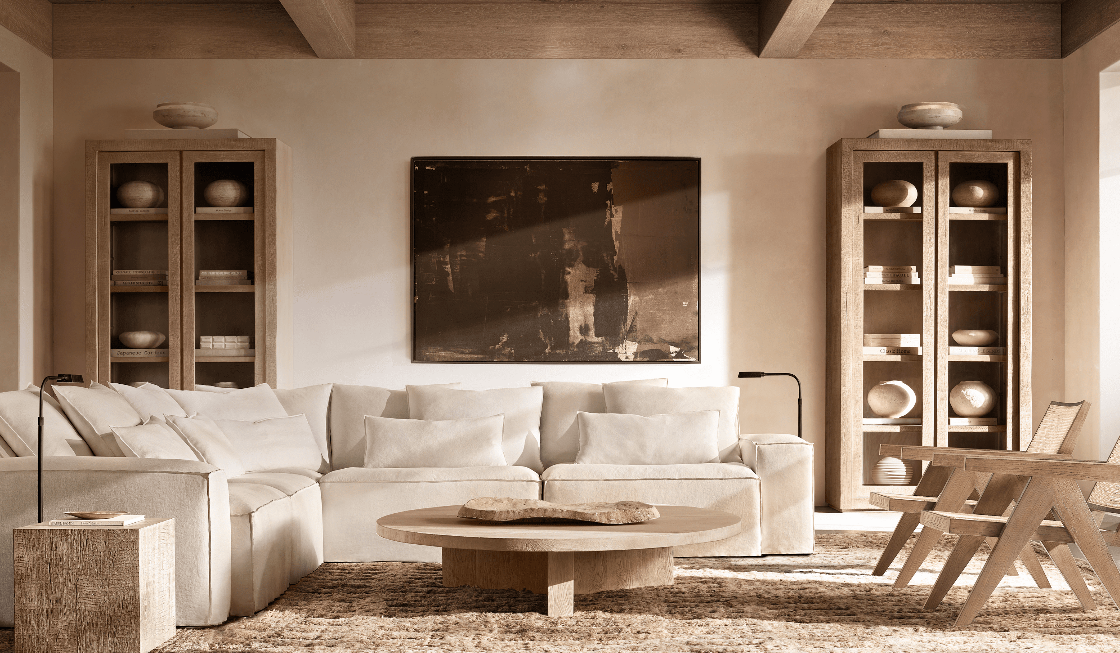 Restoration Hardware Living Room With Brown Furniture Luxury Furniture